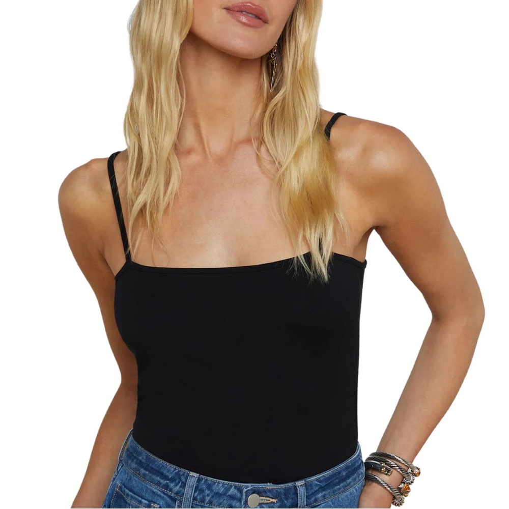 L'AGENCE Lavinia Tank Women’s Black Camisole Top Size Large NWT